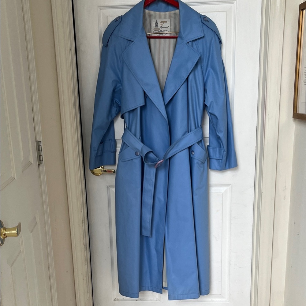 London Fog Powder Blue Trench Coat